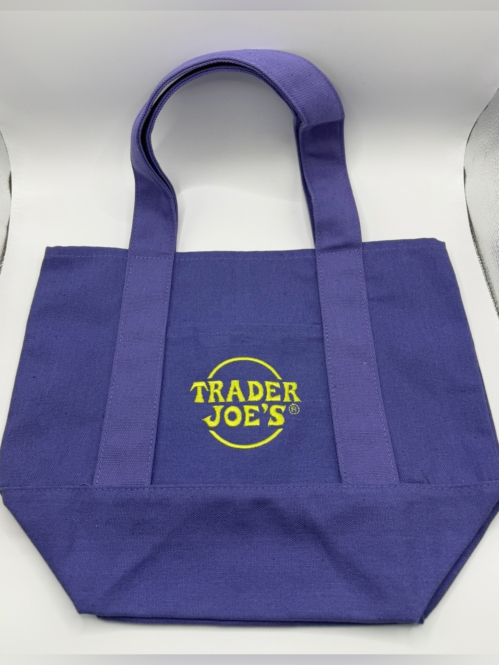 Trader Joe's Purple Canvas Tote bag